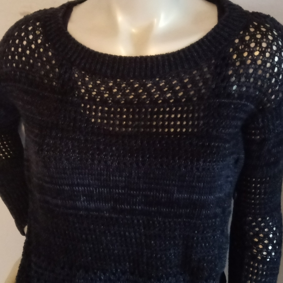 Blue Side Button Knit Sweater - Picture 2 of 11